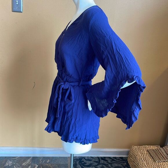 VICI Silvianna Plaid Waist Tie Romper Size Medium - Picture 6 of 16